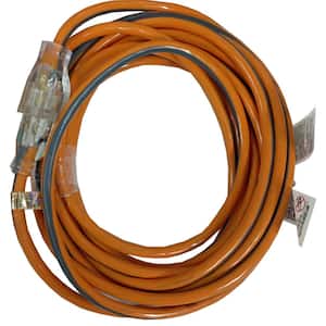 50 ft. 14/3 Extension Cord, Orange and Gray