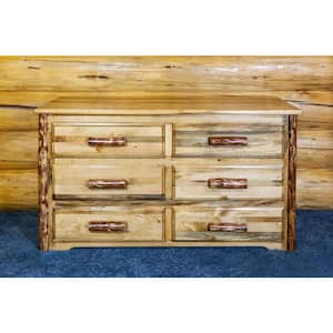 Glacier Country 6-Drawer Stained and Lacquered Dresser