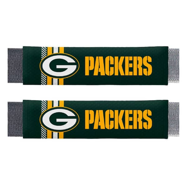 Fanmats Green Bay Packers Embroidered Seatbelt Pad - 2 Pieces