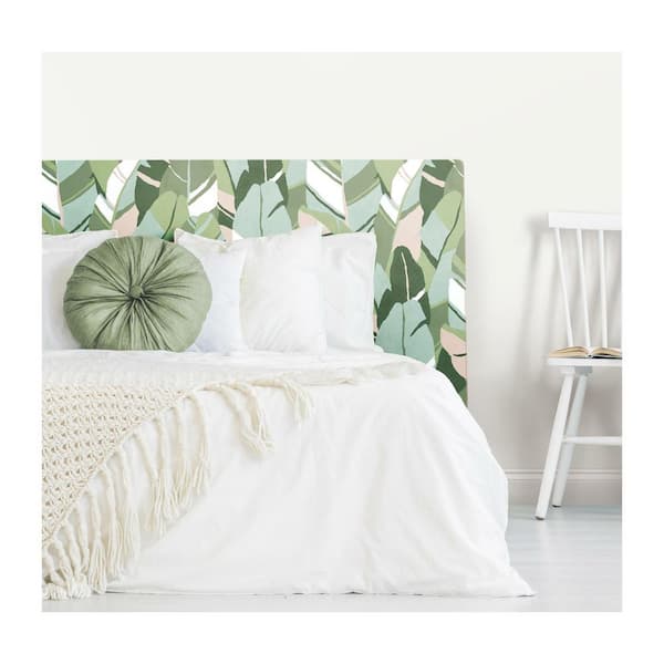 RoomMates Boho Palm Peel And Stick Wallpaper - Removable, Orange Tropical Pattern, 18" X 18.86' Roll