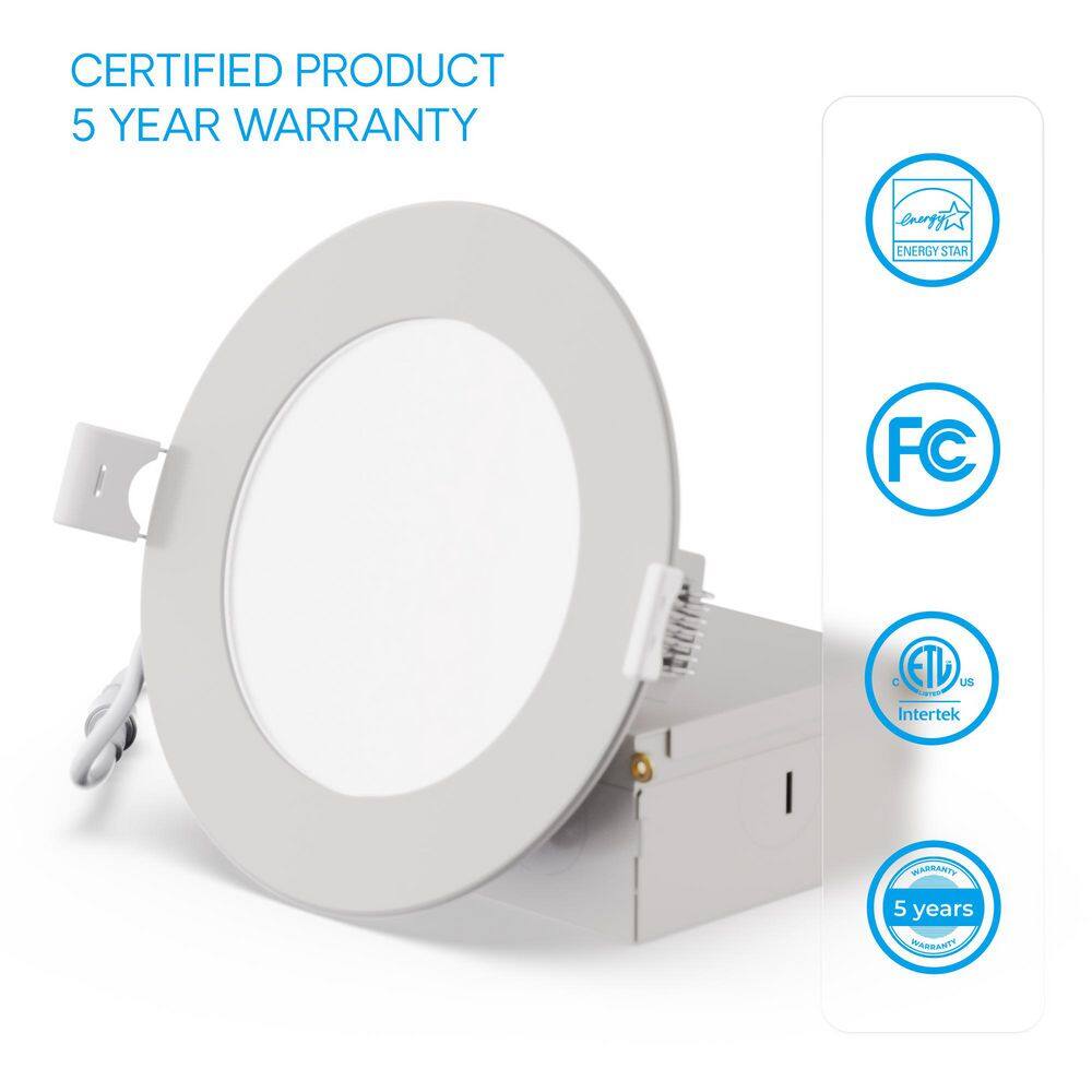 4'' White Aluminum LED Canless Recessed Lighting Kit