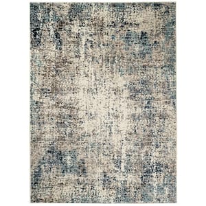 Allure 6 ft. X 8 ft. Blue Abstract Area Rug