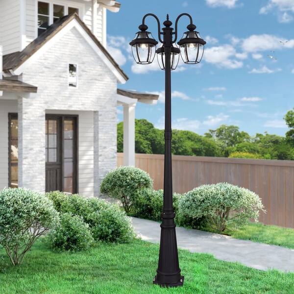 Livex Lighting Monterey 60-Watt 21.5-in Black Traditional Post Light Livex Lighting Monterey 60-Watt 21.5-in Black Traditional Post Light