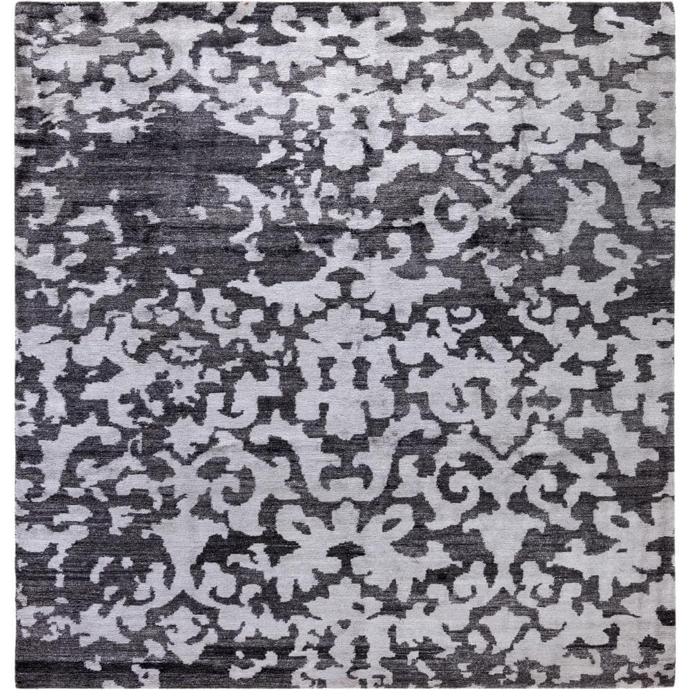 Modern-Contemporary Black 8 X 10 Hand-Knotted Silk Indoor Area Rug price history on PriceWatchPro