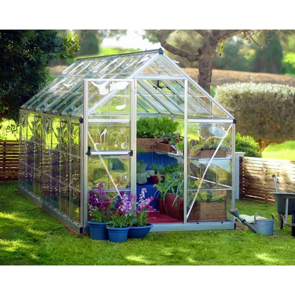Harmony 6 ft. x 14 ft. Silver/Clear DIY Greenhouse Kit
