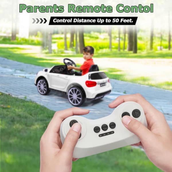 Kids Electric Ride On Car Licensed Mercedes-Benz CLS 350 Electric Car with Remote Control and Music in White
