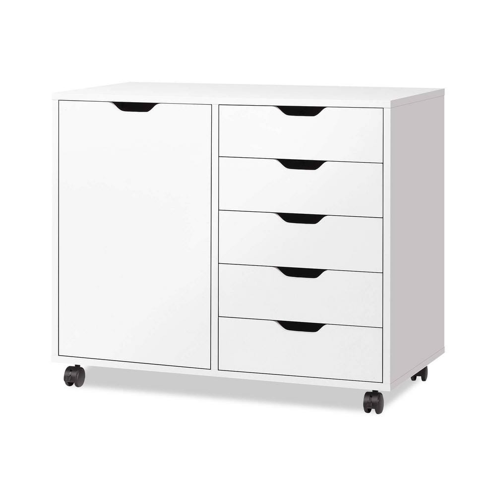 30.8 in. W x 15.8 in. D x 25.5 in. H Bathroom White Linen Cabinet