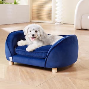 Pet Sofa Dog Couch for Medium-Sized Dogs and Cats Soft Velvety Dog Sofa 81 lbs. Loading Cat Sofa Dark Blue Bed