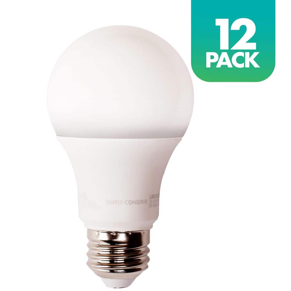 75-Watt Equivalent A19 Dimmable LED Light Bulb, 2700K Soft White, 12-pack price history on PriceWatchPro