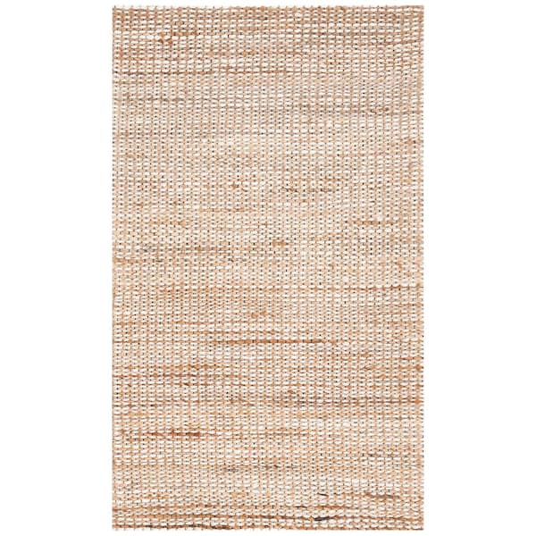 SAFAVIEH Marbella Natural/Ivory Doormat 2 ft. x 4 ft. Striped Solid Color Area Rug