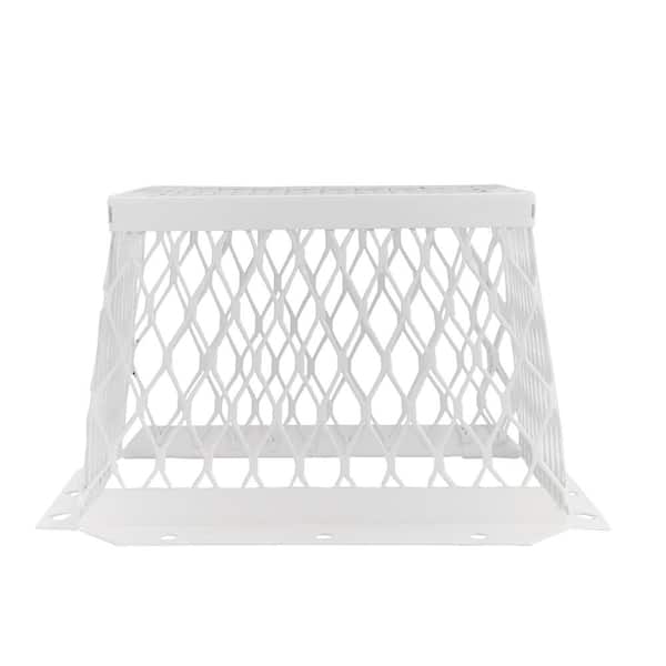 HY-C VentGuard 7 in. x 7 in. Kitchen and Bathroom Wildlife Exclusion Screen in White