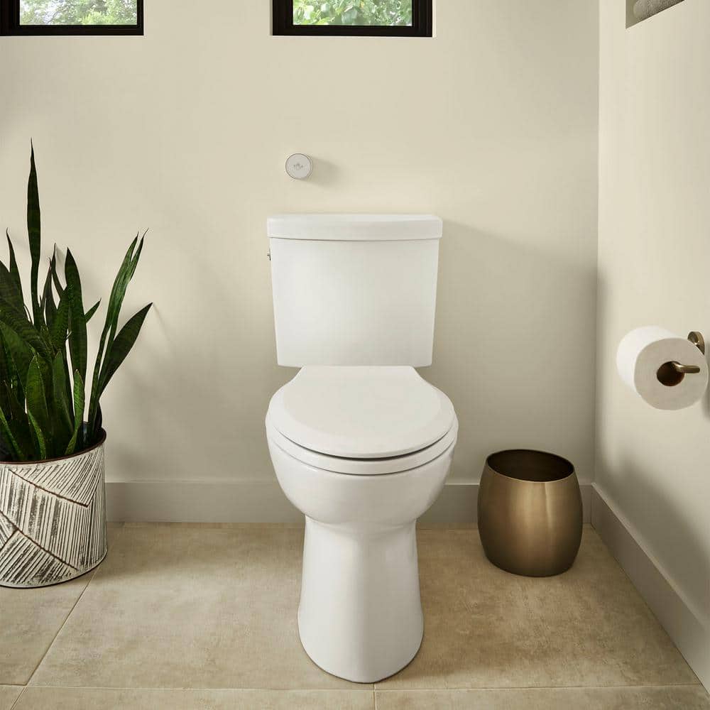 American Standard Cadet Touchless 2-piece 1.28 GPF Single Flush Elongated Toilet in White, Seat Included -  580AA709.020