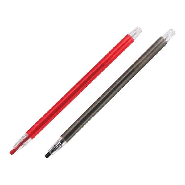 QEP Mechanical China Markers with Retractable Tip for Porcelain and Ceramic Tiles, Red/Black (2-Pack)