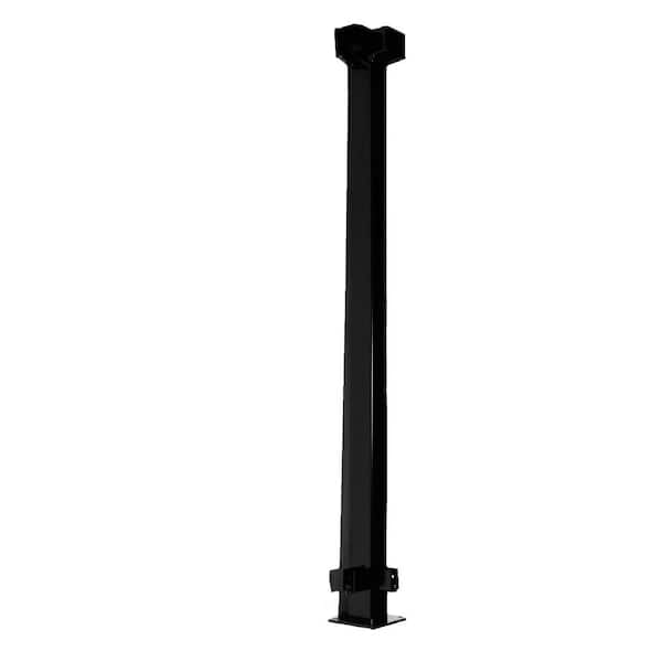 Vista Railing Systems Inc 2 in. x 2 in. x 42 in. Powder Coated Aluminum Level Rail 90 Degree Corner Post Kit - Black