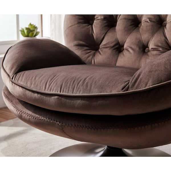 chocolate brown swivel chair