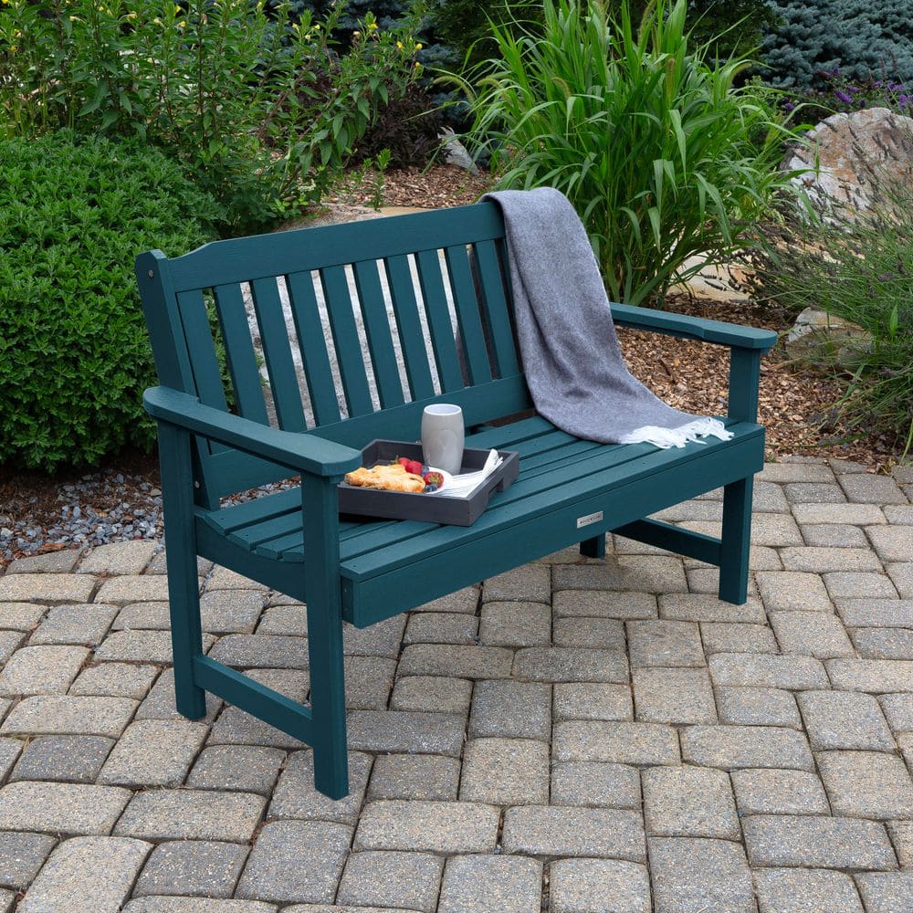 Highwood Lehigh 4 ft. 2-Person Nantucket Blue Recycled Plastic
