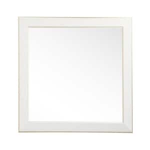 Medium Square White Victorian Mirror (32 in. H x 32 in. W)