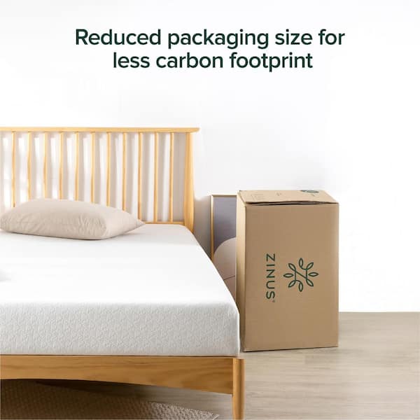 Zinus Queen Medium Green Tea Element 8 In. Smooth Top Memory Foam Mattress