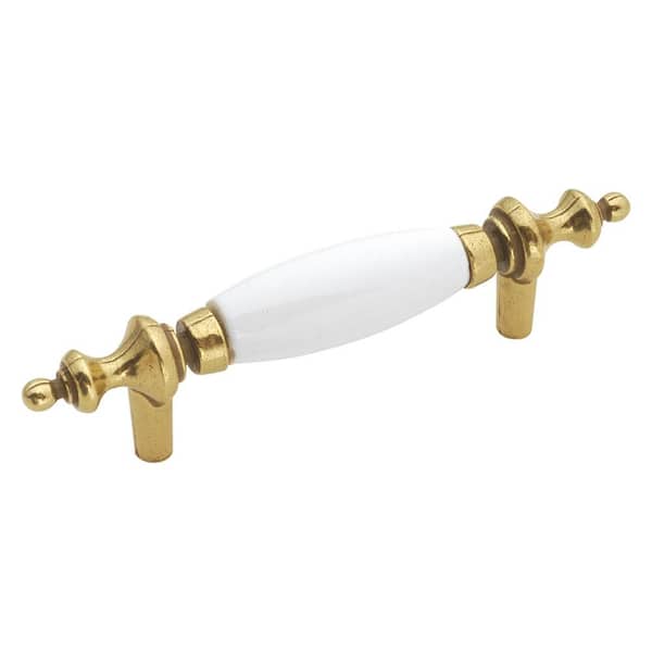 HICKORY HARDWARE English Cozy 3 in. Center-to-Center White Pull