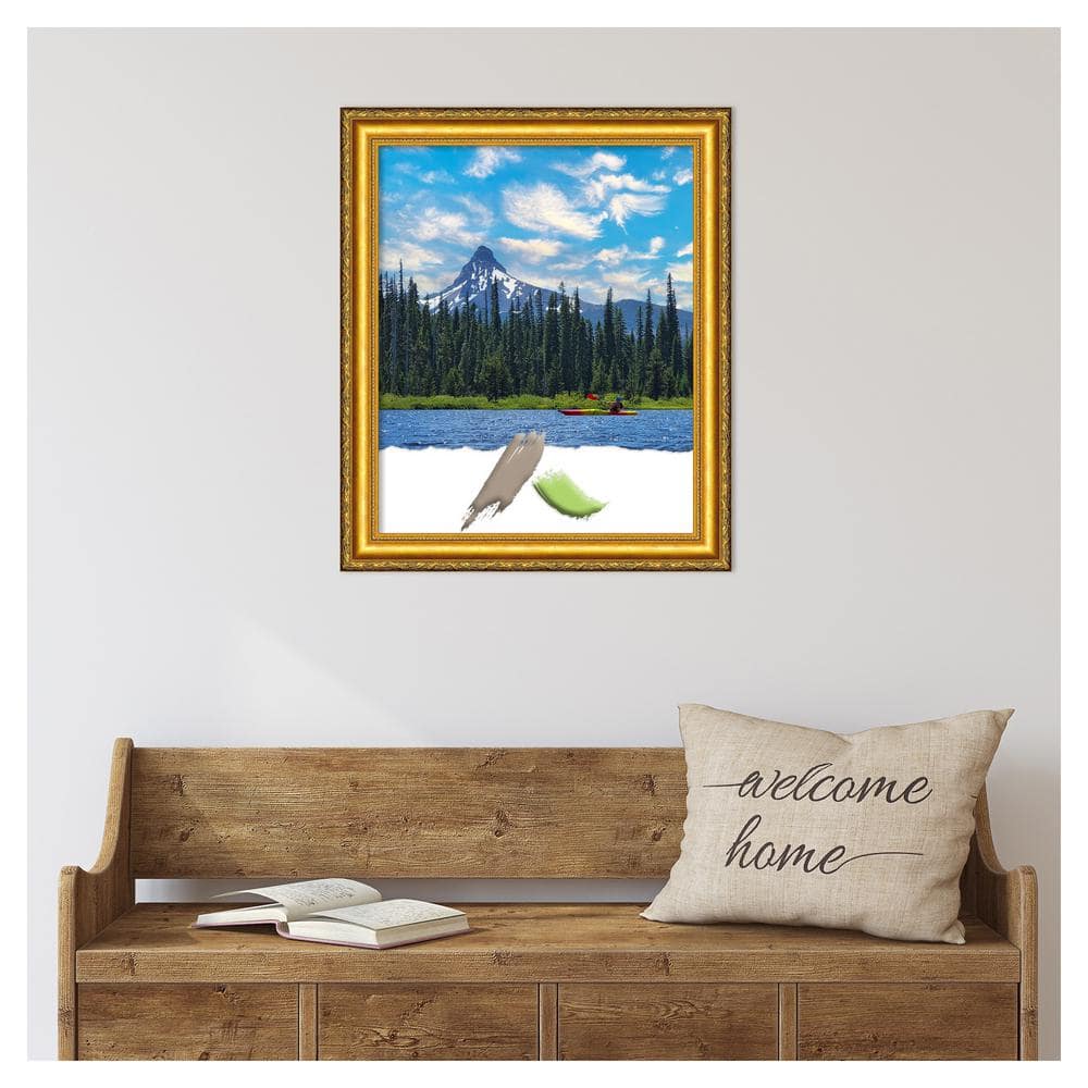 Colonial Embossed Gold Pine Wood Wall Picture Frame