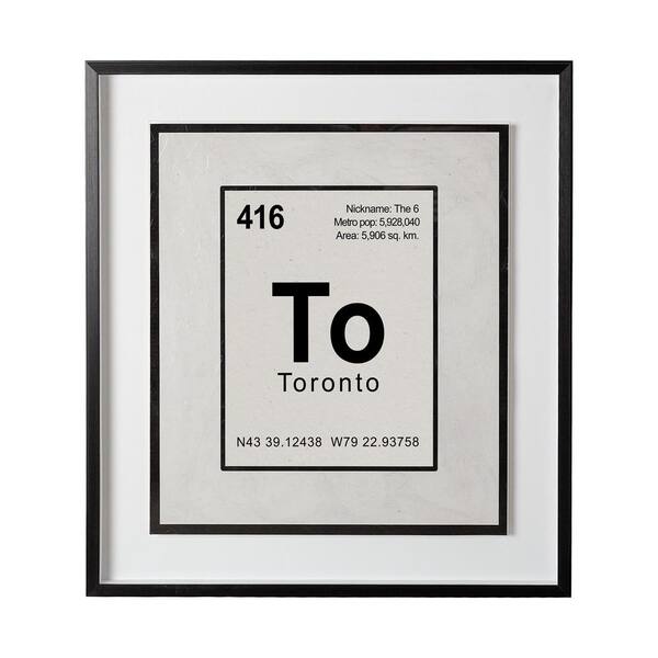 Mercana Breaking Toronto Series Black Framed Wall Art 31.5L x 1.6W x 35.5H 13229 The Home Depot