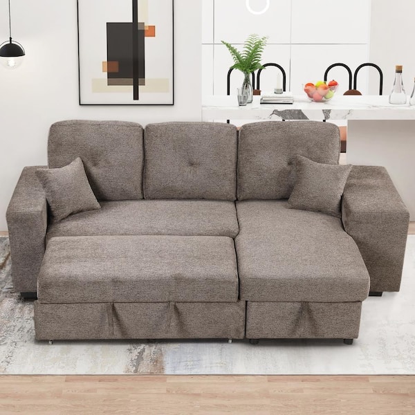Sofá cama, sofá seccional Reversible con chaise de almacenamiento y bo —  Brother's Outlet