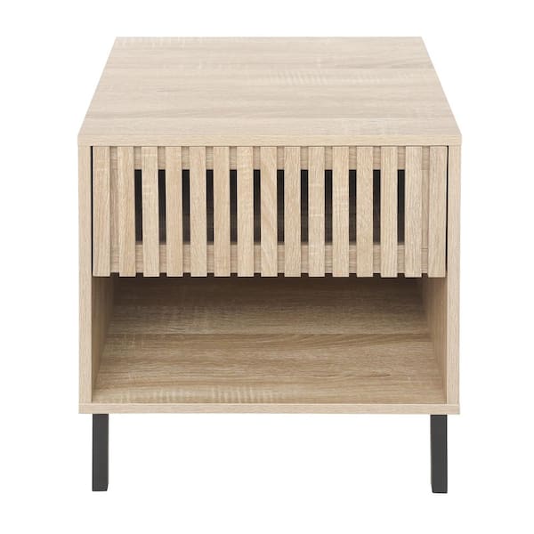 Tileon 1-Drawer Nightstand Side Table, Accent Side or End Table, Storage for Living Room (Set of 2)