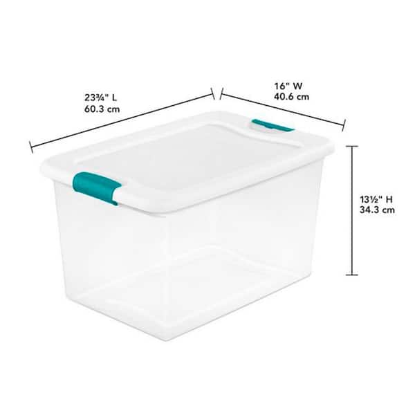 Sterilite and Storage Tote with Lid in Clear (12