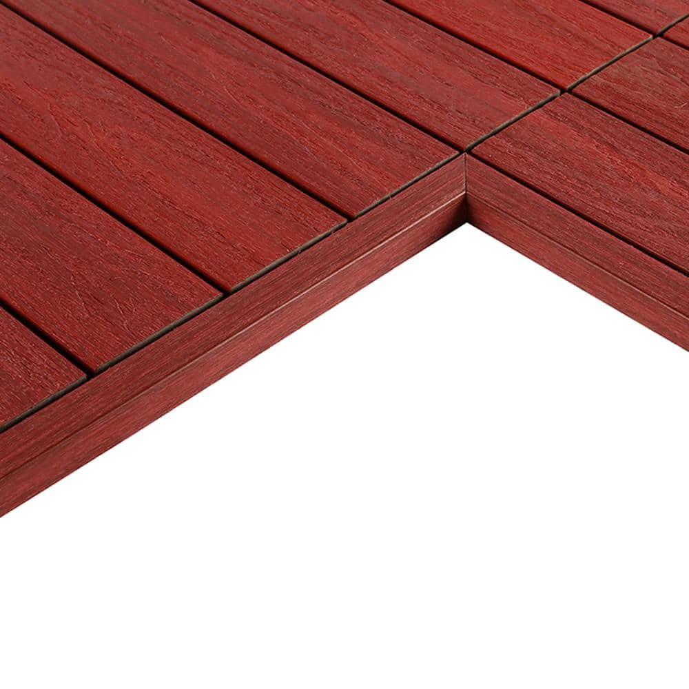 1/12 ft. x 1 ft. Quick Deck Composite Deck Tile Inside Corner Trim in Swedi