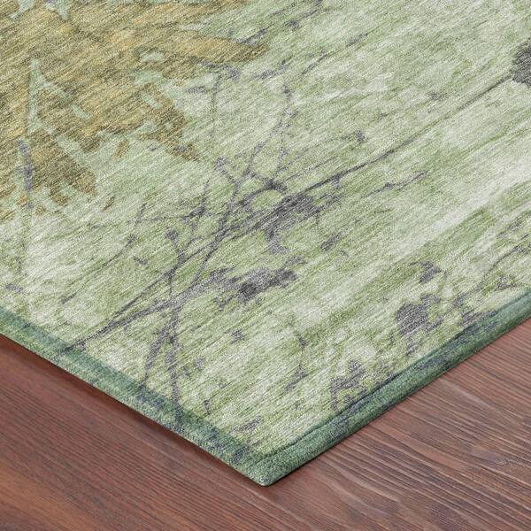 Chantille Machine Washable Indoor/Outdoor Abstract ACN2654 Aloe 10 ft. x 14 ft. Area Rug