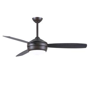 52 in. Textured Bronze Ceiling Fan with Light Kit