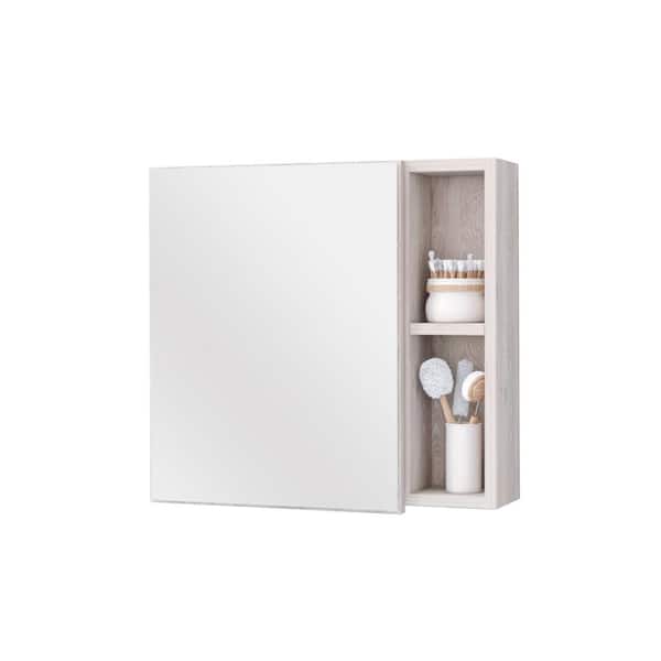 Unbranded 19.6 in. W x 18.6 in. H Rectangular Medicine Cabinet with Mirror