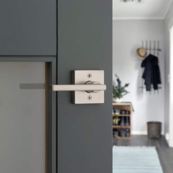 Kwikset Halifax Square Satin Nickel Half-Dummy Door Lever
