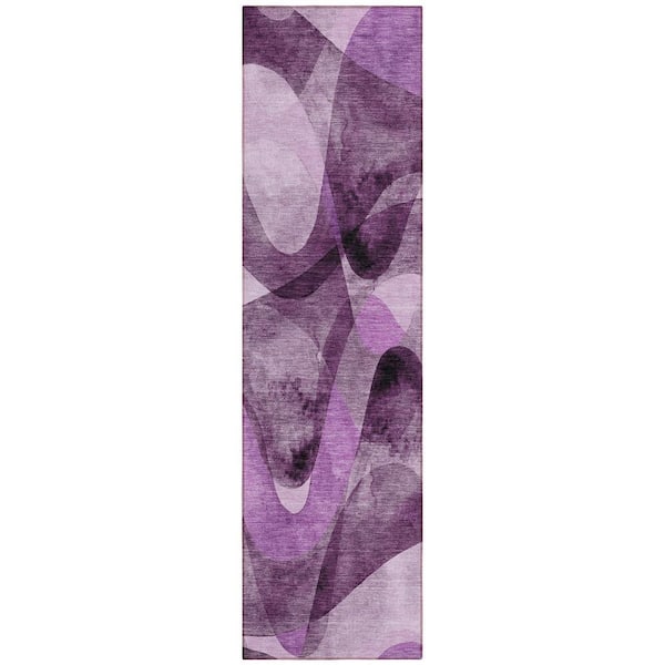 Chantille ACN536 Purple 2 ft. 3 in. x 7 ft. 6 in. Machine Washable Indoor/Outdoor Geometric Runner Rug