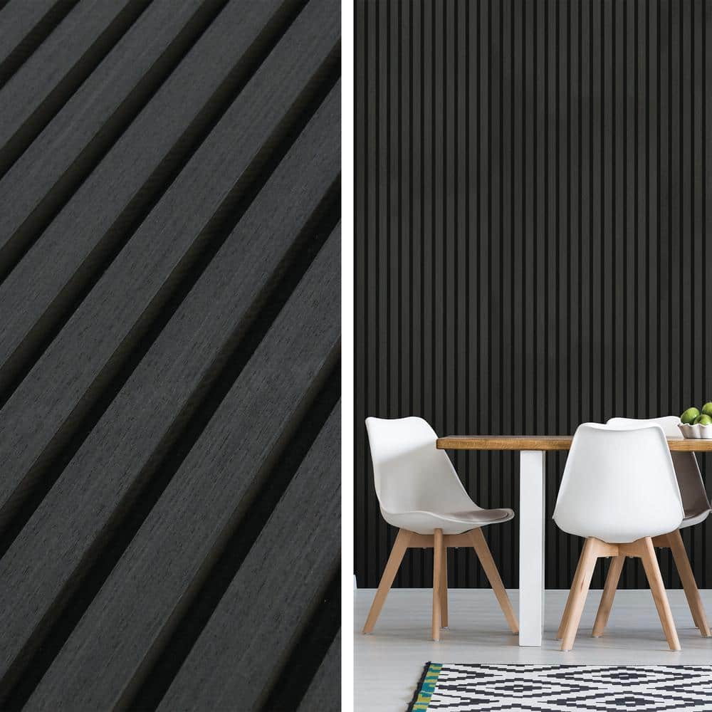Black Oak 94.5'' x 23.6'' 3D Acoustic Wall Panels