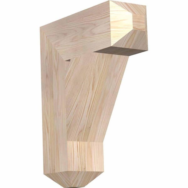 Ekena Millwork 5.5 in. x 22 in. x 18 in. Douglas Fir Traditional Craftsman Smooth Bracket