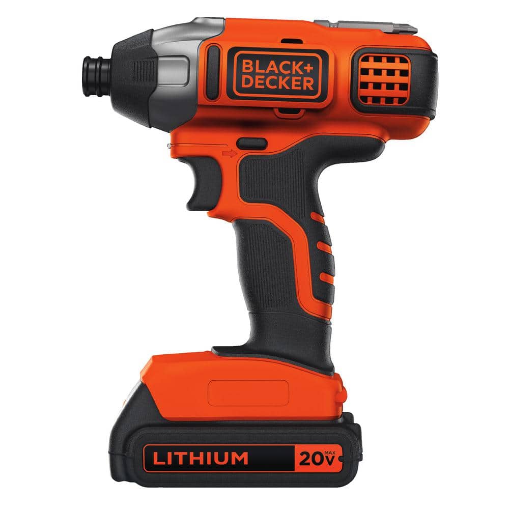 BLACK+DECKER 20V MAX Lithium-Ion Cordless Impact Driver with (1