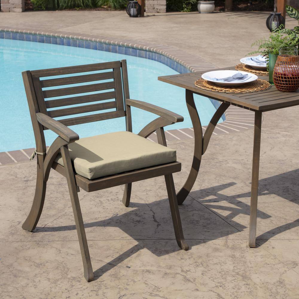 Tan Leala Outdoor Adirondack Chair Cushion with Recycled Polyester Fill