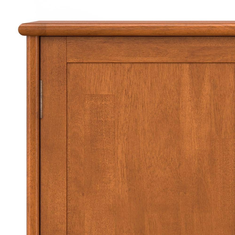 Teak Brown Solid Hardwood Mid Century Modern Sideboard Buffet