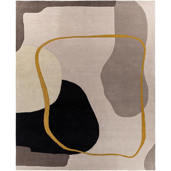 Livabliss Queens Gray Modern 8 ft. x 12 ft. Indoor Area Rug