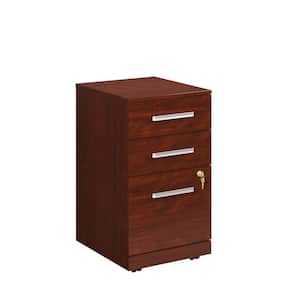 Affirm Classic Cherry File Cabinet with 3-Drawers and Casters for Mobility
