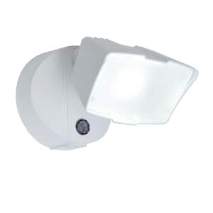 White Outdoor Integrated LED Dusk to Dawn Flood Light
