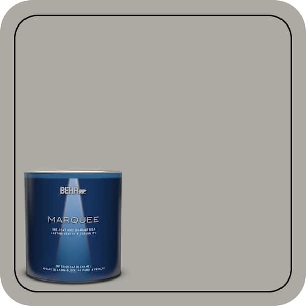 BEHR MARQUEE 1 qt. #PPU24-10 Downtown Gray Satin Enamel Interior Paint & Primer
