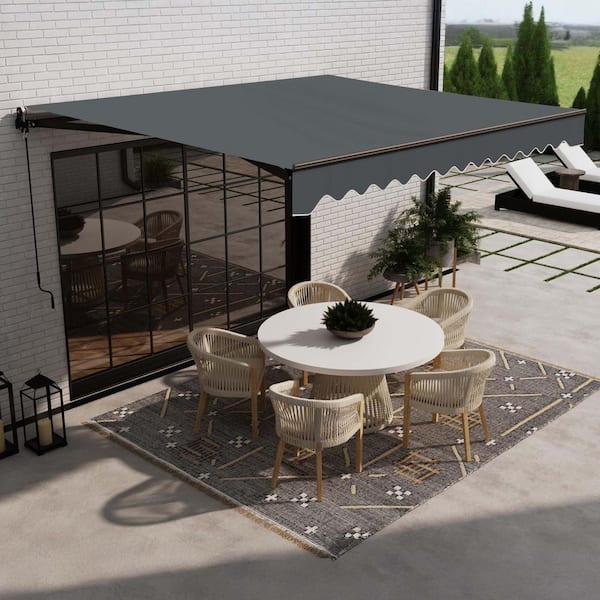 ALEKO 20 ft. Caribbean UV Polyester Motorized Retractable Patio