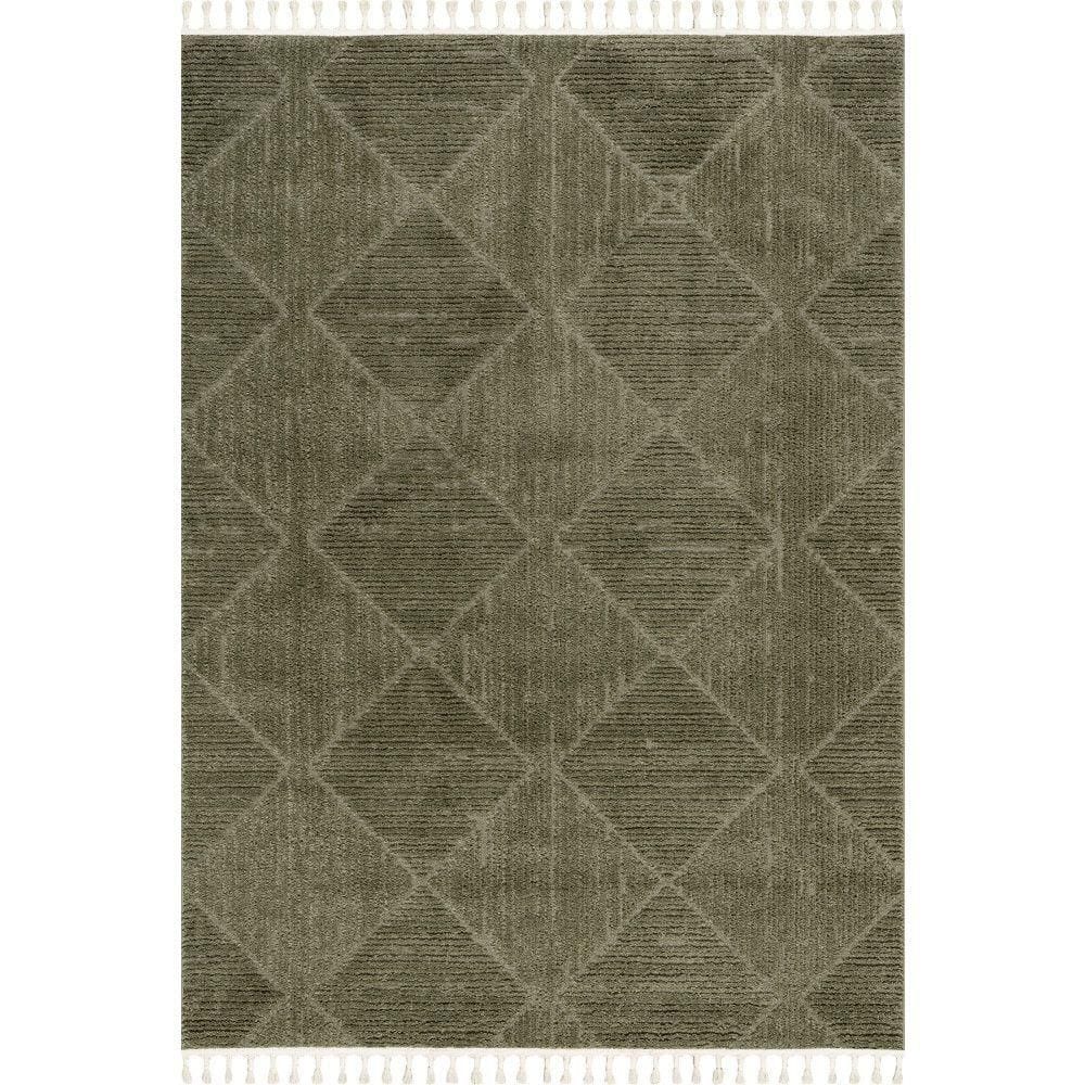 nuLOOM Shafali Tiled Trellis Green 5 ft. x 8 ft. Indoor Area Rug