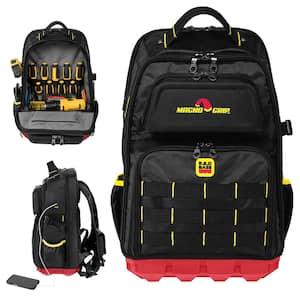 RED Base Series 13.5 in. 41-Pocket Contractor's Backpack, 7 Loops, Hardshell-Pocket and Adjustable Shoulder Straps