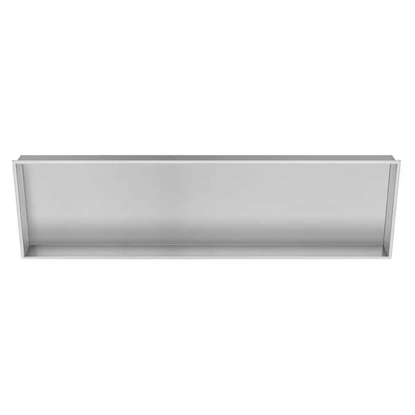PULSE Showerspas 48 in. W x 12.6 in. H x 4 in. D Stainless Steel Single Shelf Recessed Shower Niche in Brushed Stainless Steel