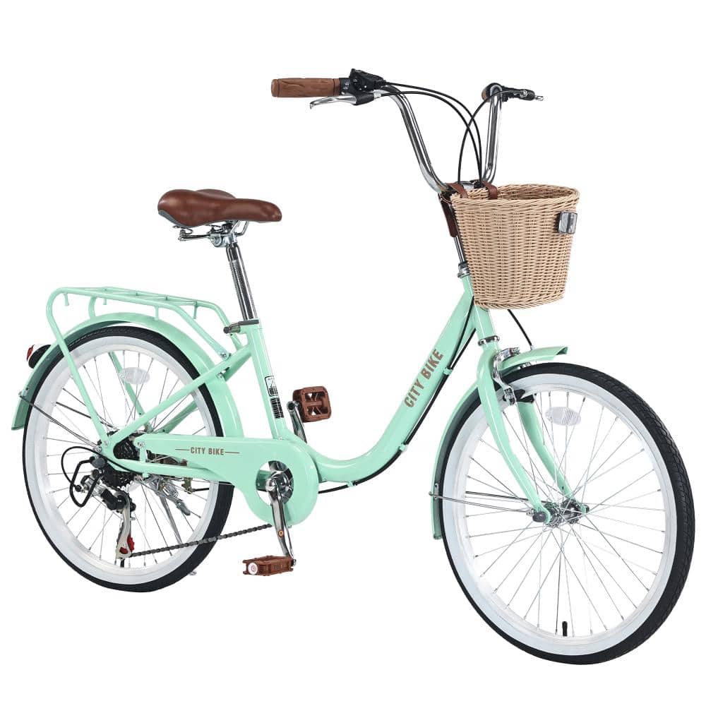 22 Inch 7-Speed Girls City Bike with Basket, Durable Steel Frame, Various Color Options price history on PriceWatchPro