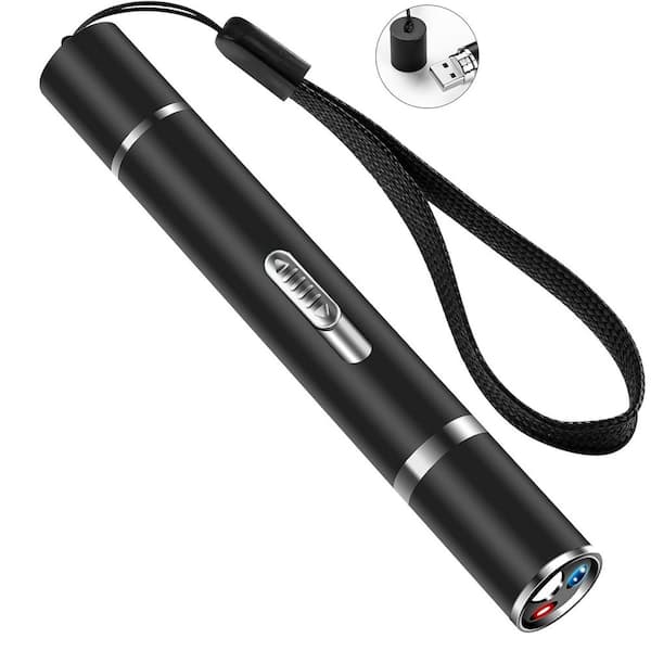 Laser Pointer w/ 7 Projection Modes, USB Rechargeable, Durable Stainless Steel, Portable Indoor Outdoor Pet Play Screen