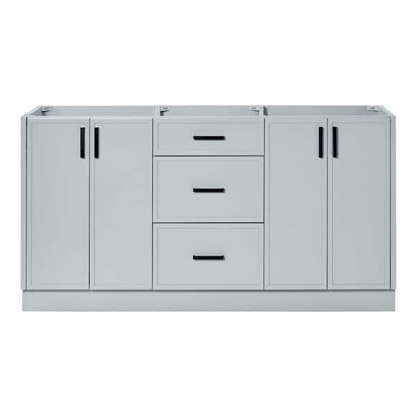 Kelly 66 in. W x 21.5 in. D x 34.5 in. H Bath Vanity Cabinet without Top in Gray